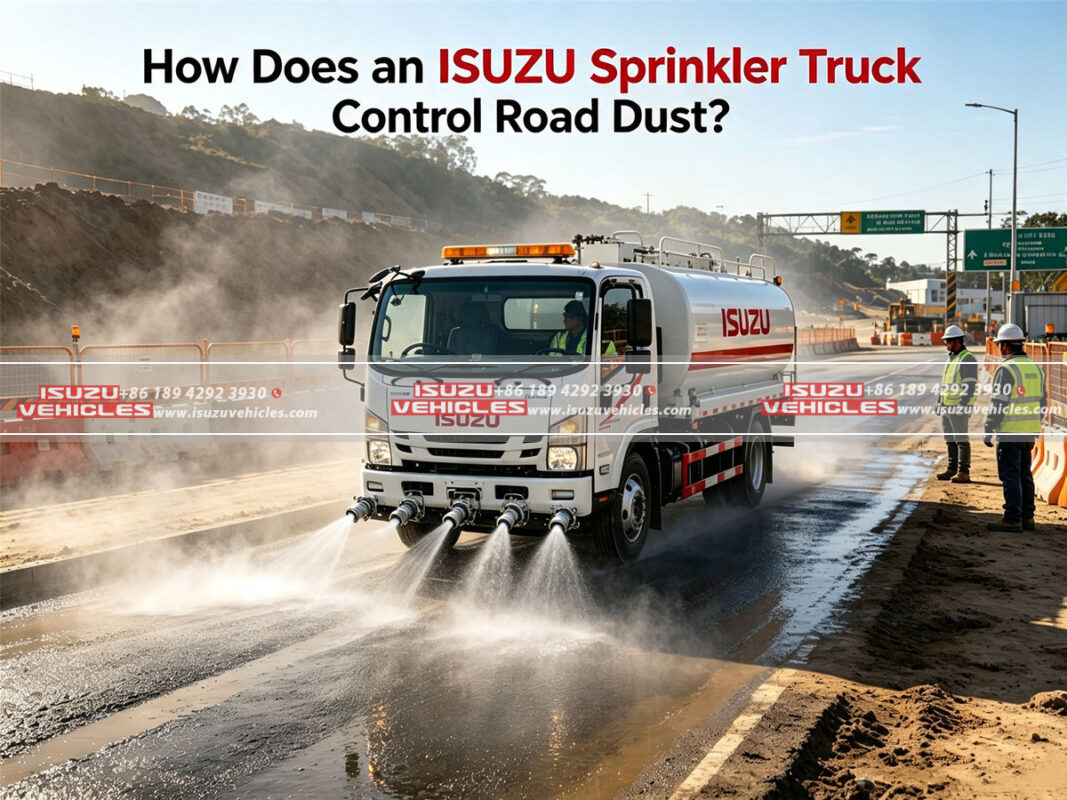 How Does an ISUZU Sprinkler Truck Control Road Dust?