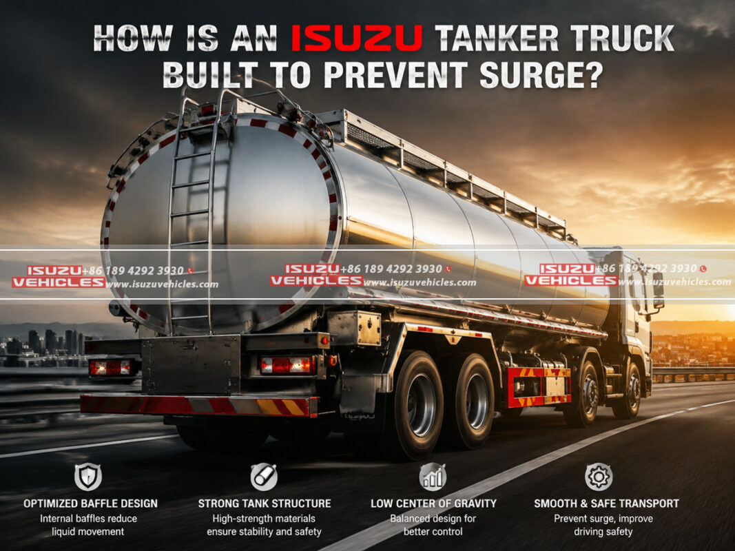 How Is an ISUZU Tanker Truck Built to Prevent Surge?