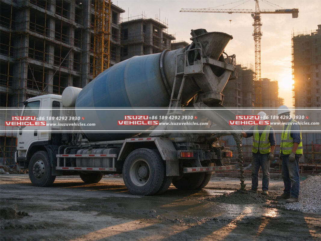 How Long Can an ISUZU Mixer Truck Keep Concrete Fresh?