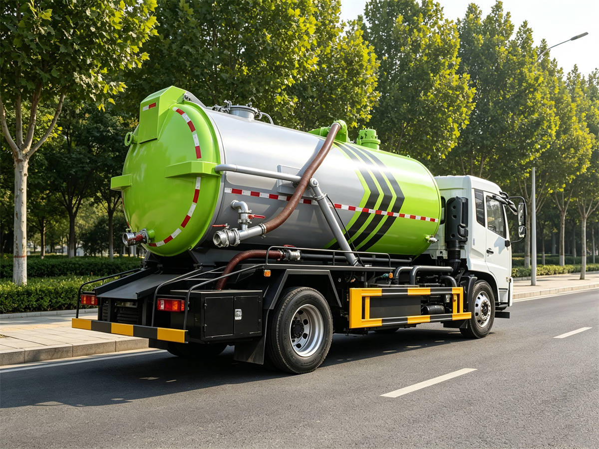 ISUZU 11 CBM Vacuum Tank Truck Back ISUZU 11 CBM Vacuum Tank Truck Back