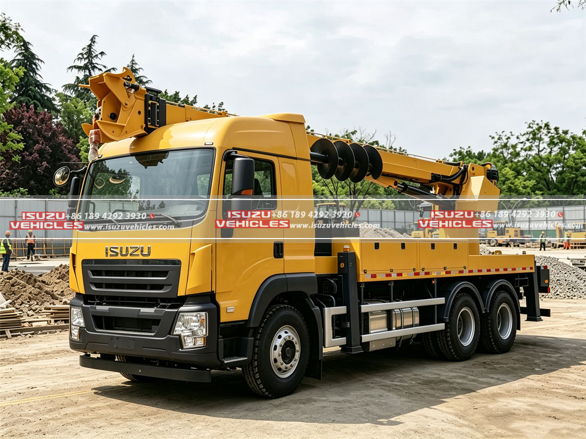 ISUZU 21M Insulated Boom Truck With Hydraulic Auger ISUZU 21M Insulated Boom Truck With Hydraulic Auger