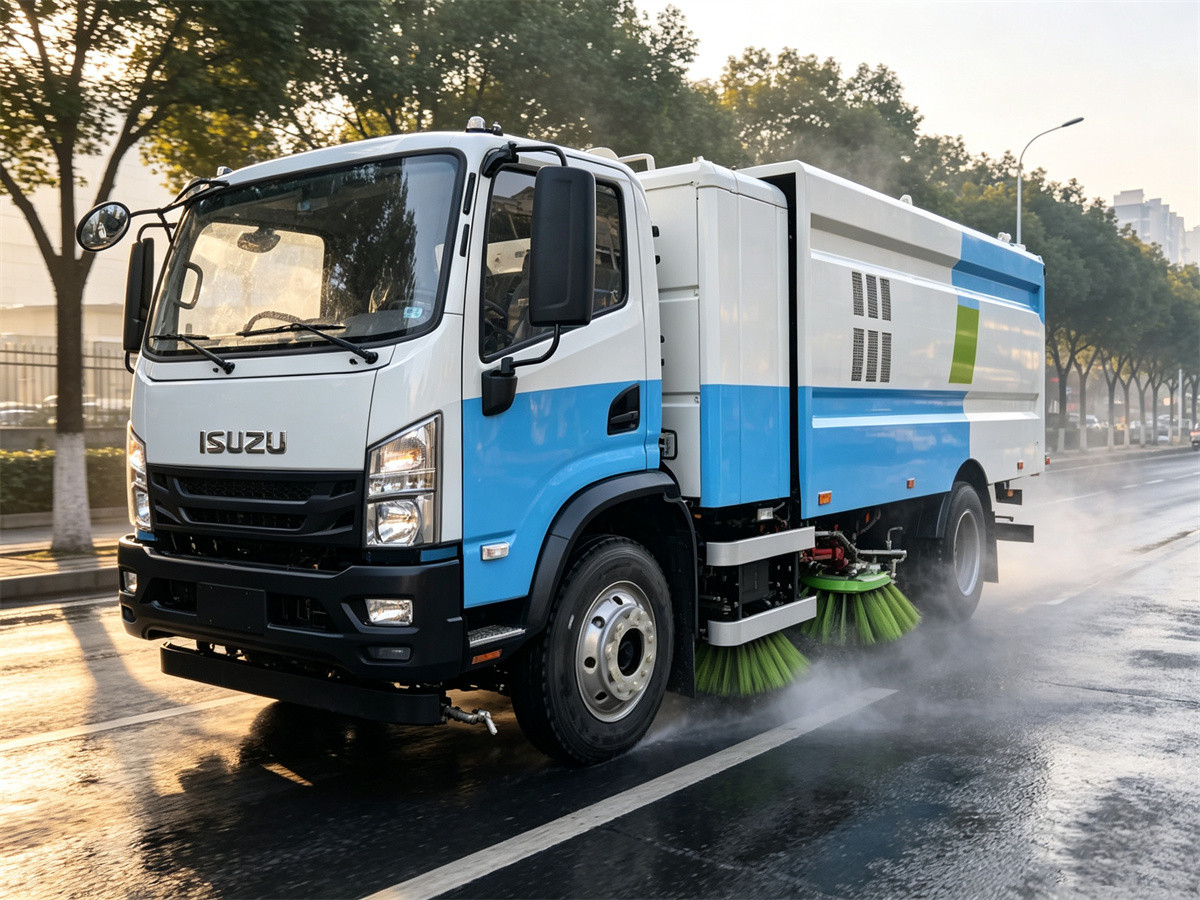 ISUZU 6 CBM Electric Road Sweeper Truck ISUZU 6 CBM Electric Road Sweeper Truck