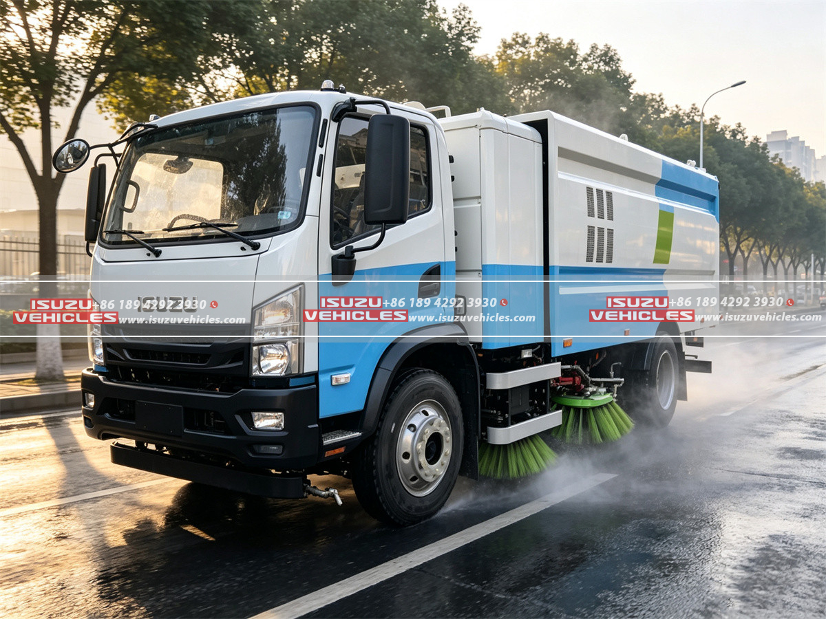 ISUZU 6 CBM Electric Road Sweeper Truck ISUZU 6 CBM Electric Road Sweeper Truck