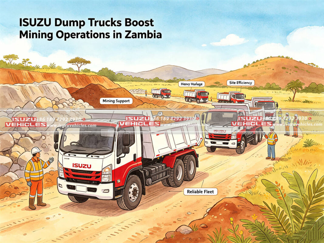 ISUZU Dump Trucks Boost Mining Operations in Zambia