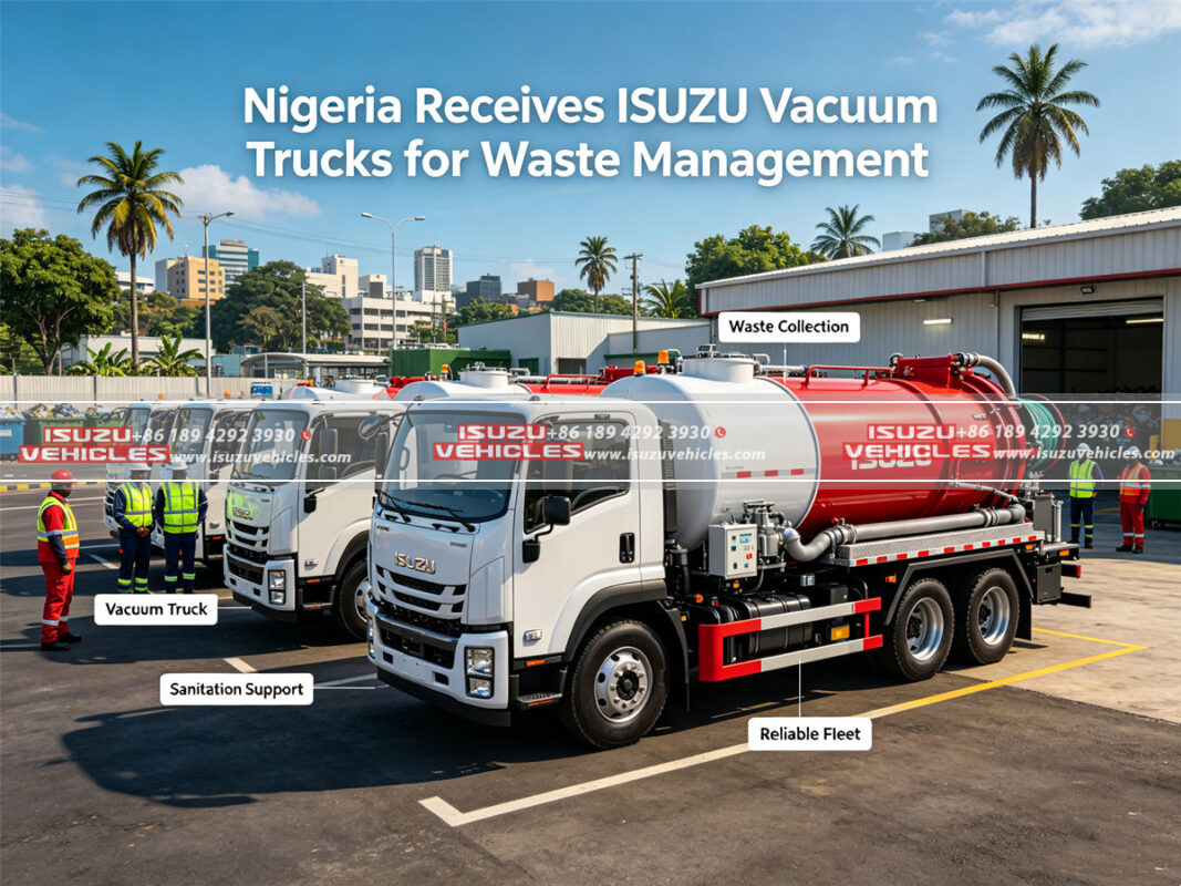 Nigeria Receives ISUZU Vacuum Trucks for Waste Management
