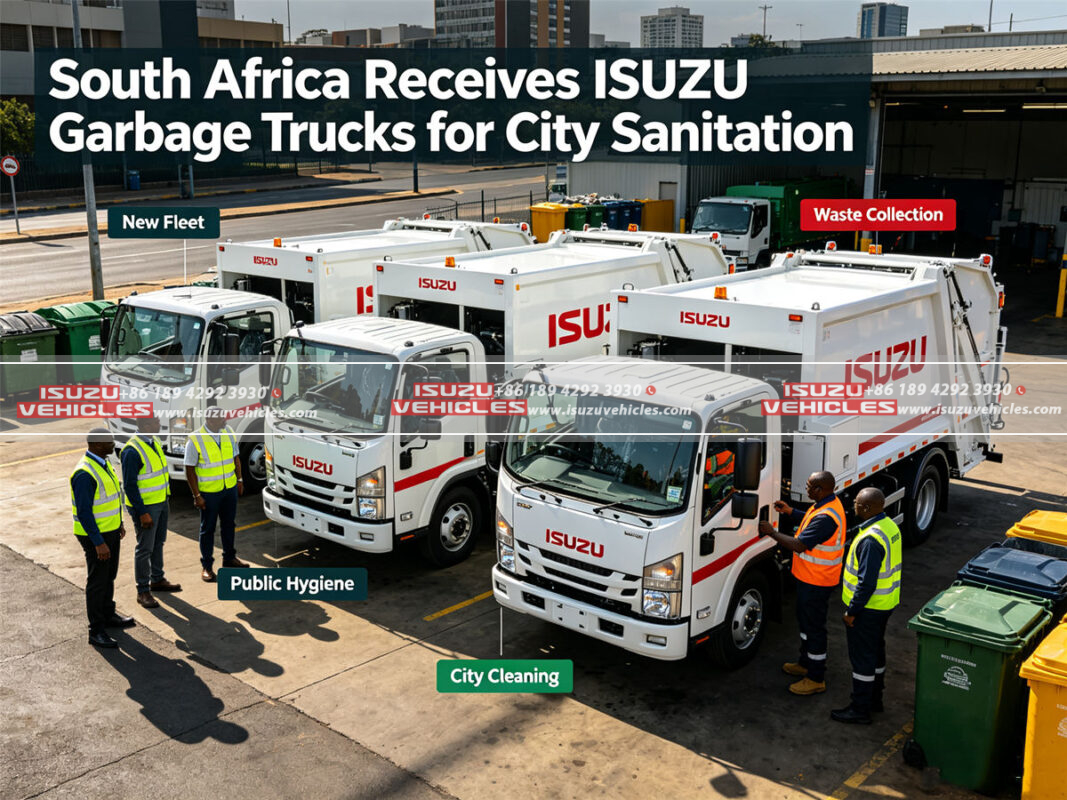 South Africa Receives ISUZU Garbage Trucks for City Sanitation