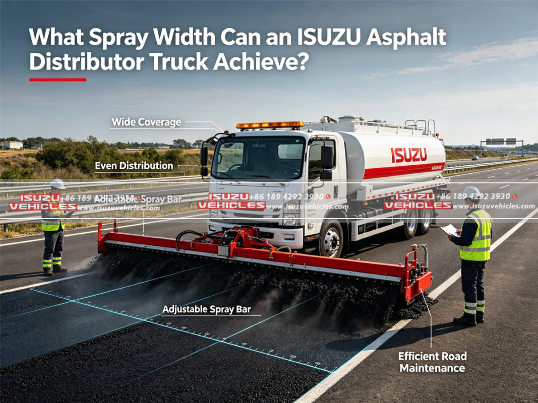 What Spray Width Can an ISUZU Asphalt Distributor Truck Achieve?