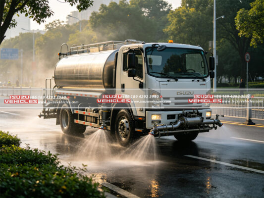 Why Is an ISUZU Sprinkler Truck Ideal for Municipal Work?