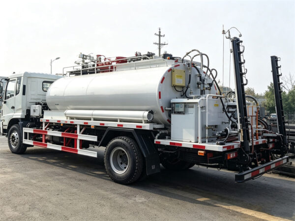 ISUZU 4 CBM Semi Automatic Asphalt Distributor Truck Back