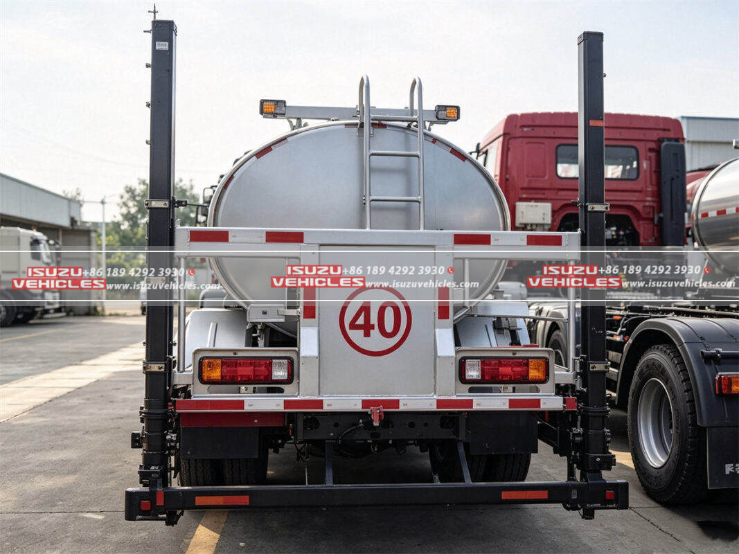 ISUZU 4 CBM Semi Automatic Asphalt Distributor Truck Back Details