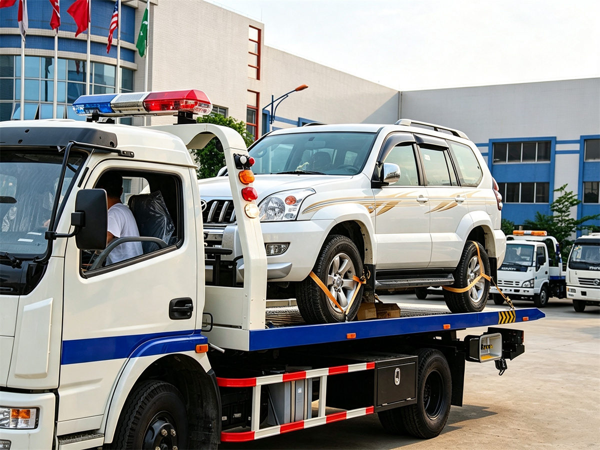 ISUZU 5 Ton Carrier Towing Truck Working ISUZU 5 Ton Carrier Towing Truck Working
