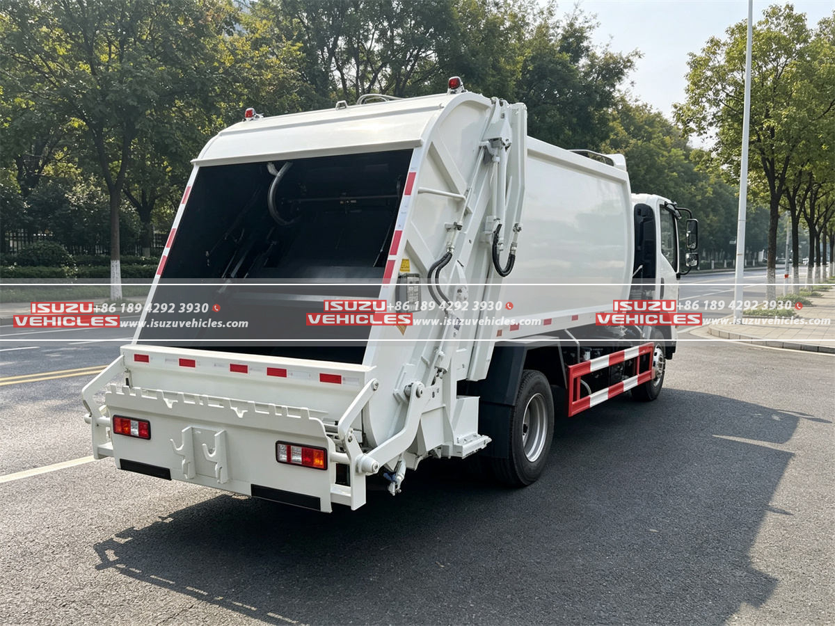 ISUZU 6 CBM Compactor Garbage Truck Back Left ISUZU 6 CBM Compactor Garbage Truck Back Left