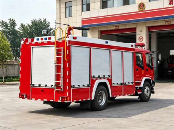 ISUZU 6000L Water Fire Truck Rear