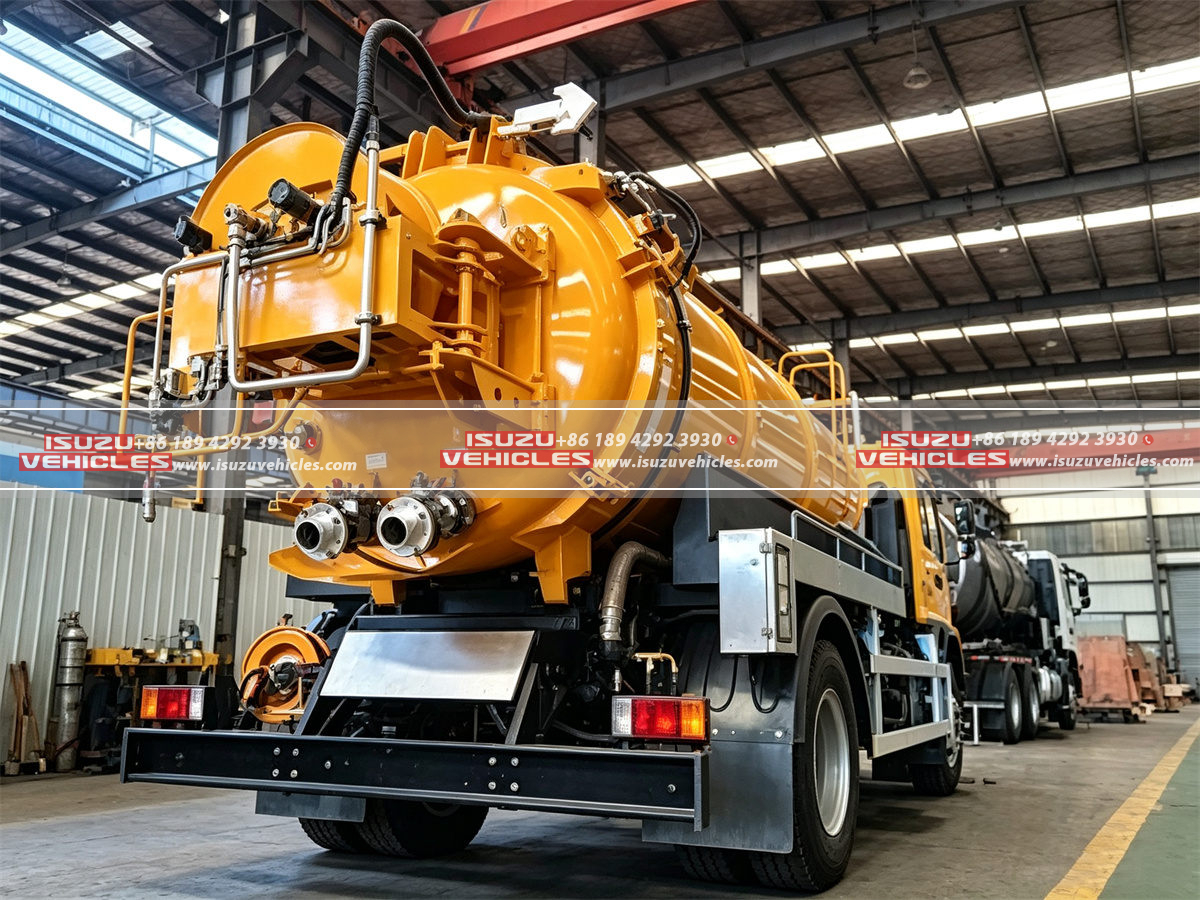ISUZU 8000L Combined Jetting Vacuum Truck Back ISUZU 8000L Combined Jetting Vacuum Truck Back