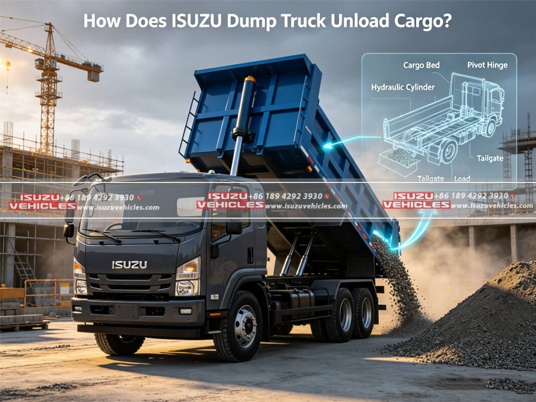 How Does ISUZU Dump Truck Unload Cargo?