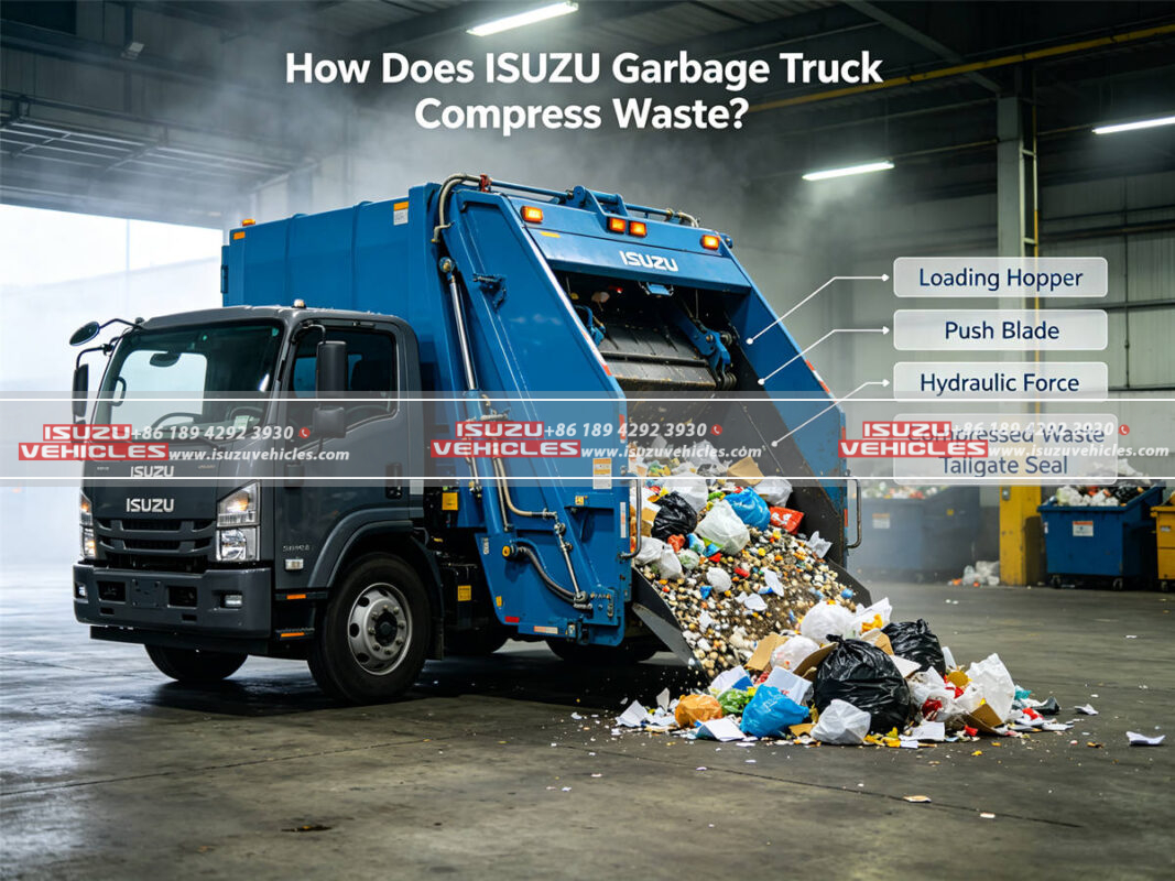How Does ISUZU Garbage Truck Compress Waste