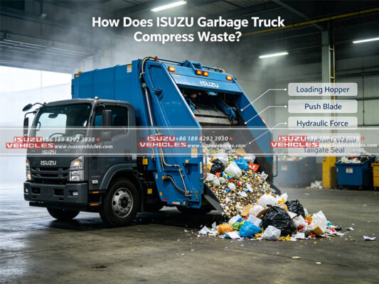 How Does ISUZU Garbage Truck Compress Waste