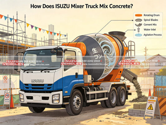 How Does ISUZU Mixer Truck Mix Concrete
