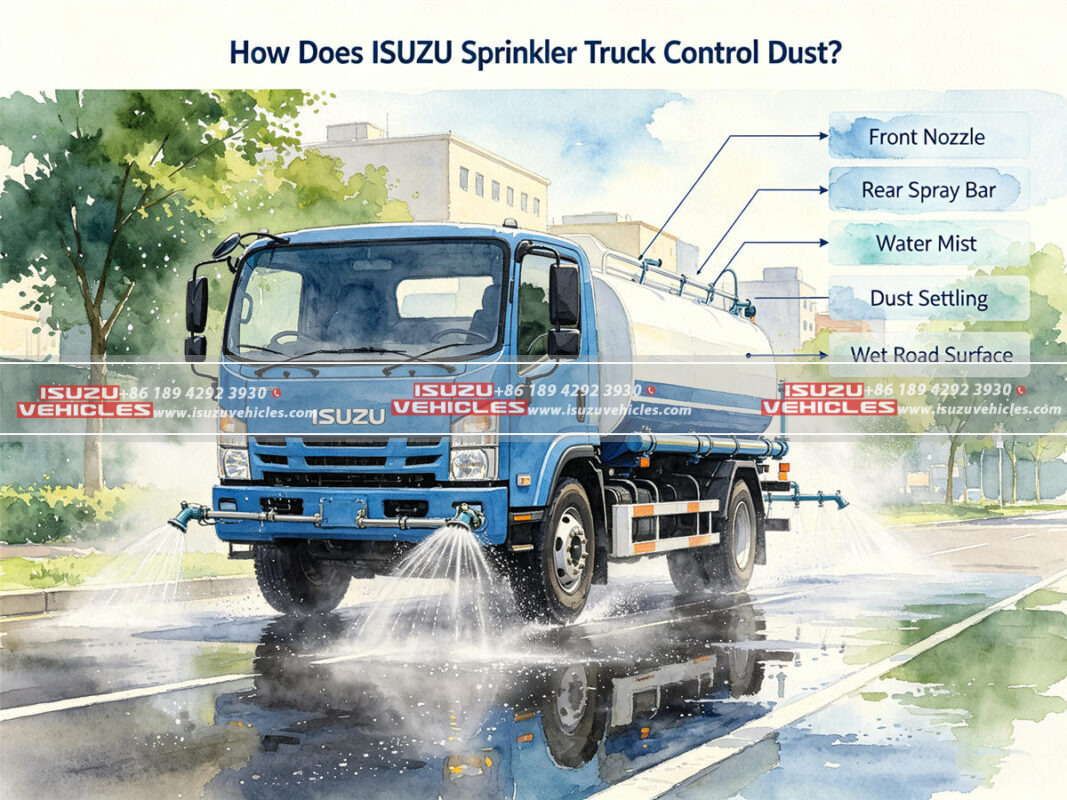 How Does ISUZU Sprinkler Truck Control Dust?