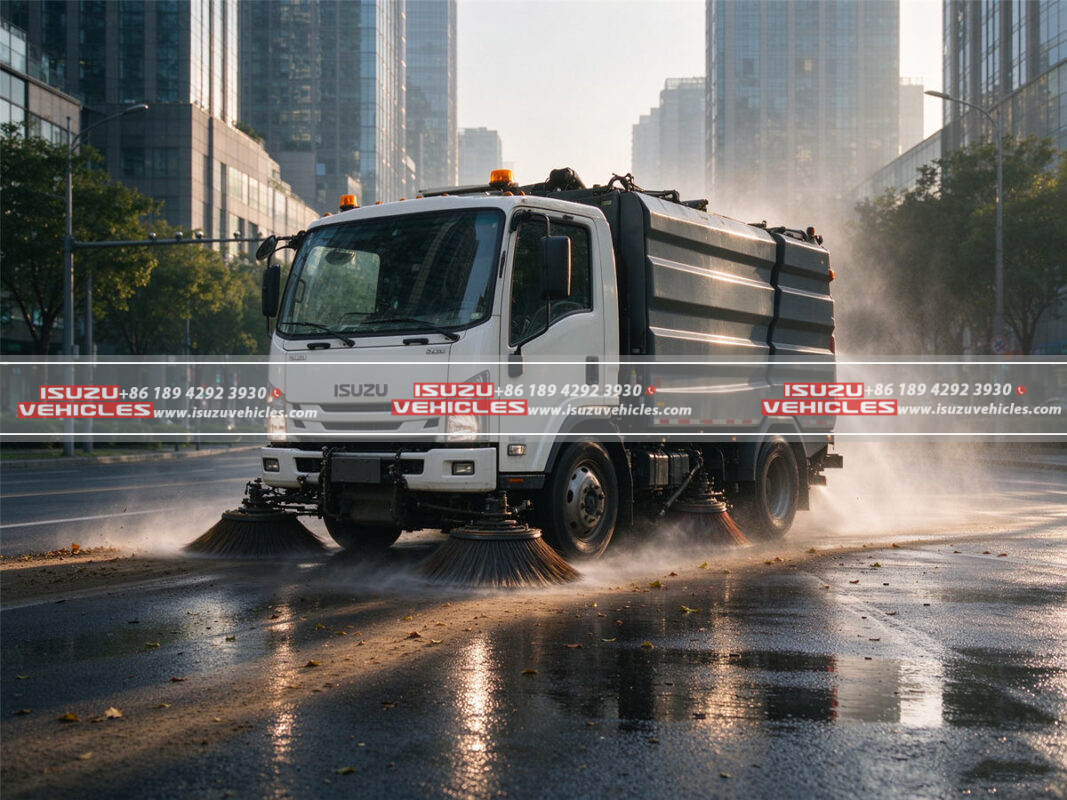 How Does ISUZU Sweeper Truck Clean Roads?