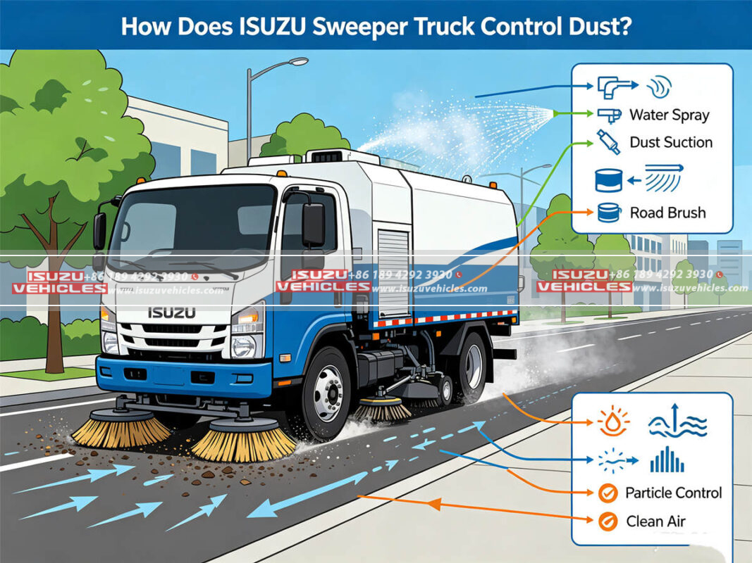 How Does ISUZU Sweeper Truck Control Dust