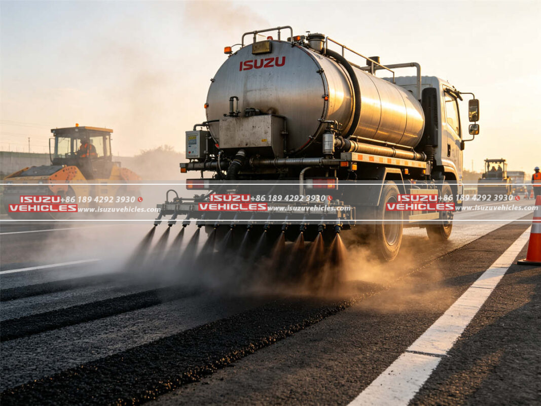 How Does an ISUZU Asphalt Distributor Truck Ensure Even Spraying?