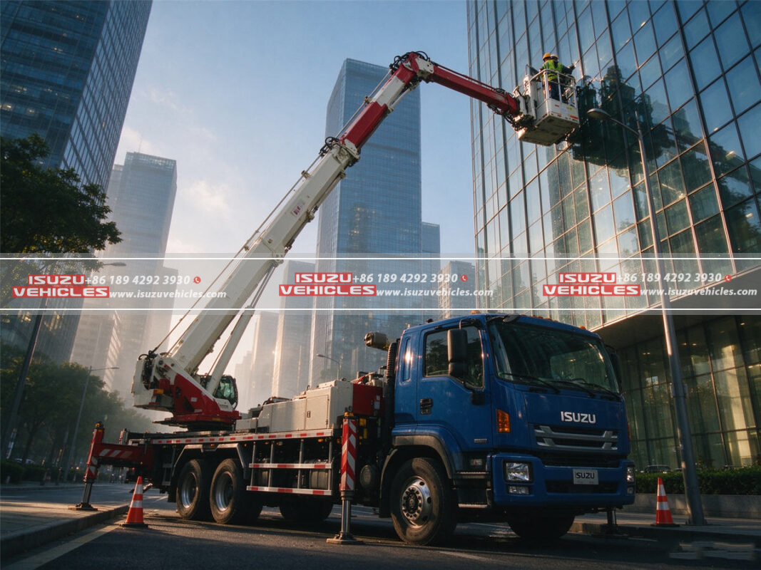 How High Can an ISUZU Bucket Truck Reach?