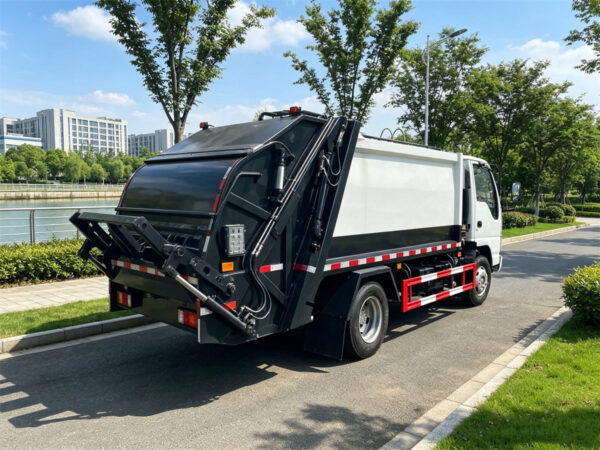 ISUZU 4 CBM Compactor Garbage Truck Rear Side