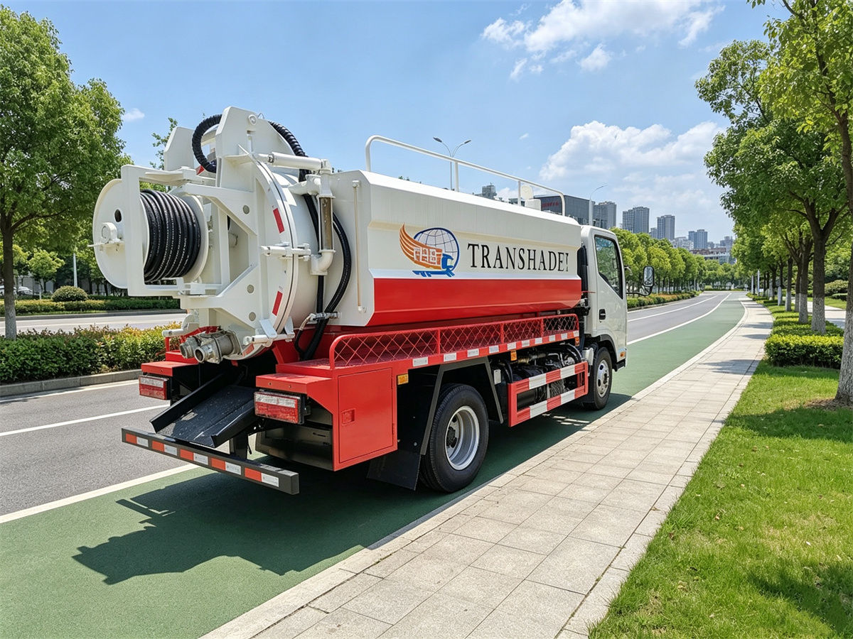 ISUZU 6 CBM Vacuum Jetting Truck Back Side ISUZU 6 CBM Vacuum Jetting Truck Back Side