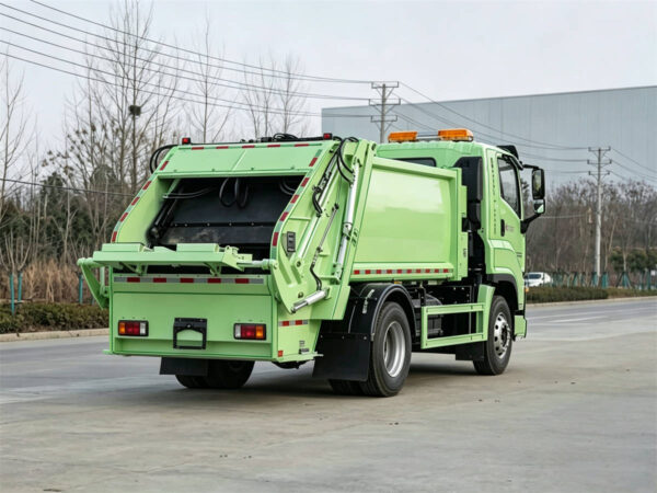 ISUZU 7 CBM Compressed Waste Collection Truck Rear Side