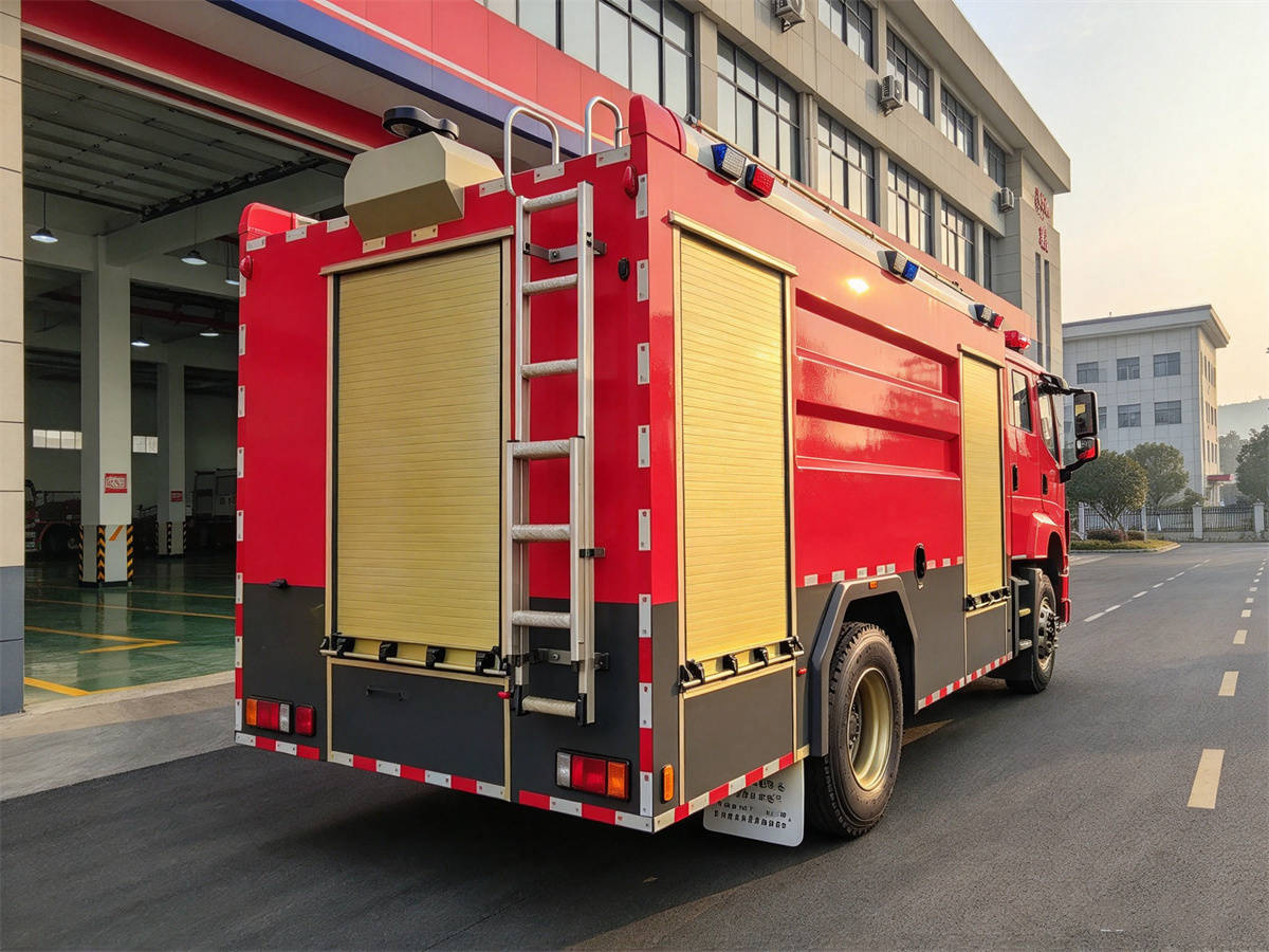 ISUZU 8000L Water Foam Firefighting Truck Back ISUZU 8000L Water Foam Firefighting Truck Back