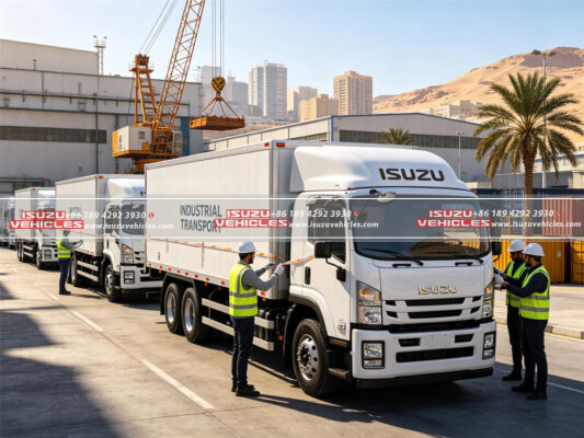 ISUZU Cargo Trucks Delivered to Oman for Industrial Transport