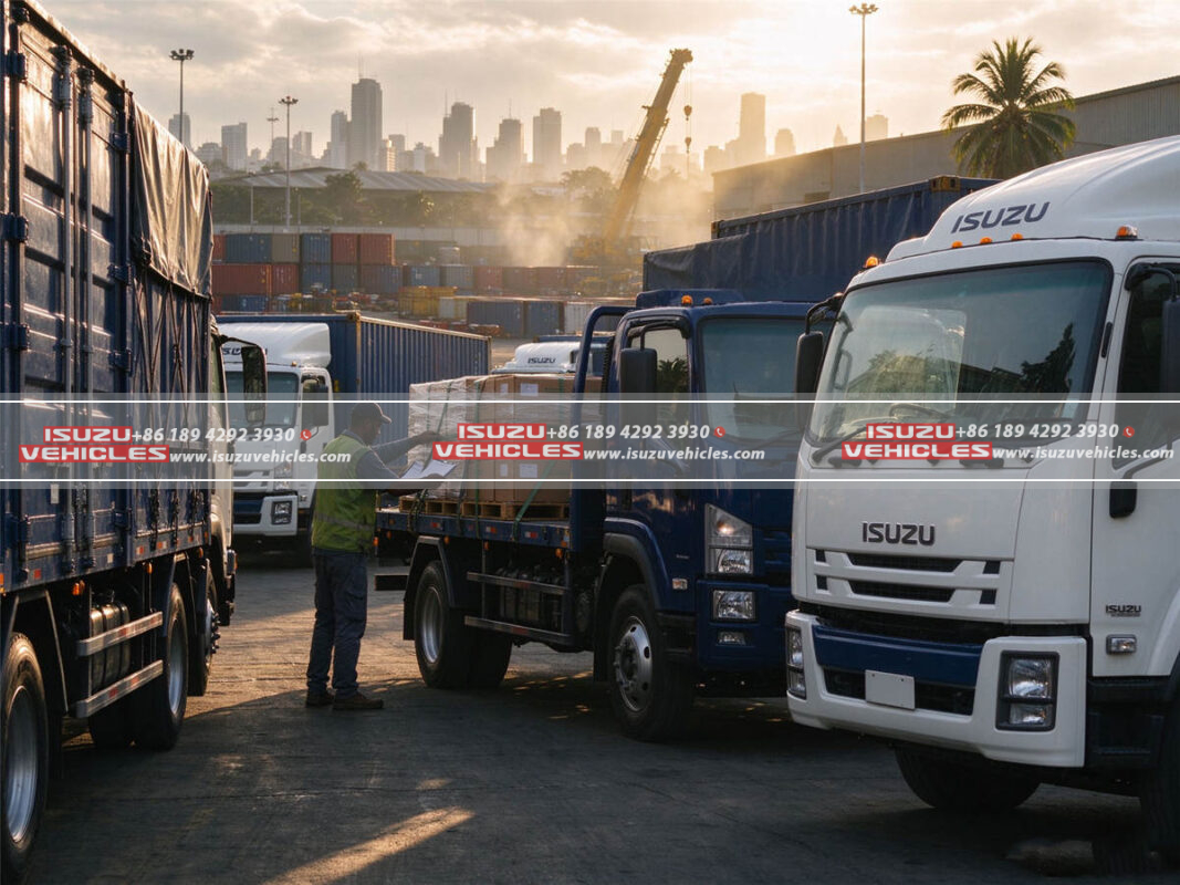 ISUZU Cargo Trucks Shipped to Kenya for Freight Transport