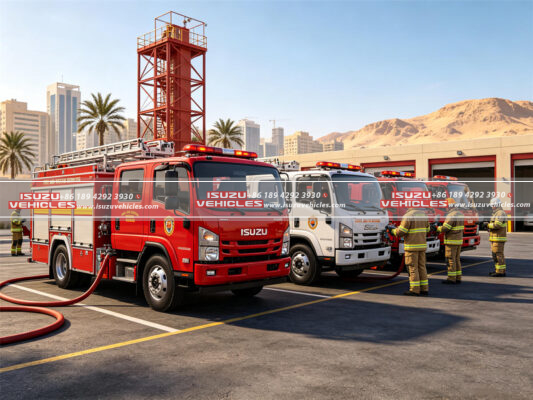 ISUZU Fire Trucks Delivered to Oman for Fire and Rescue Services