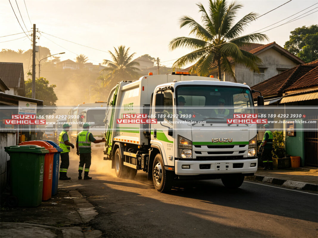 ISUZU Garbage Trucks Arrive in Indonesia for Municipal Waste Collection (2)