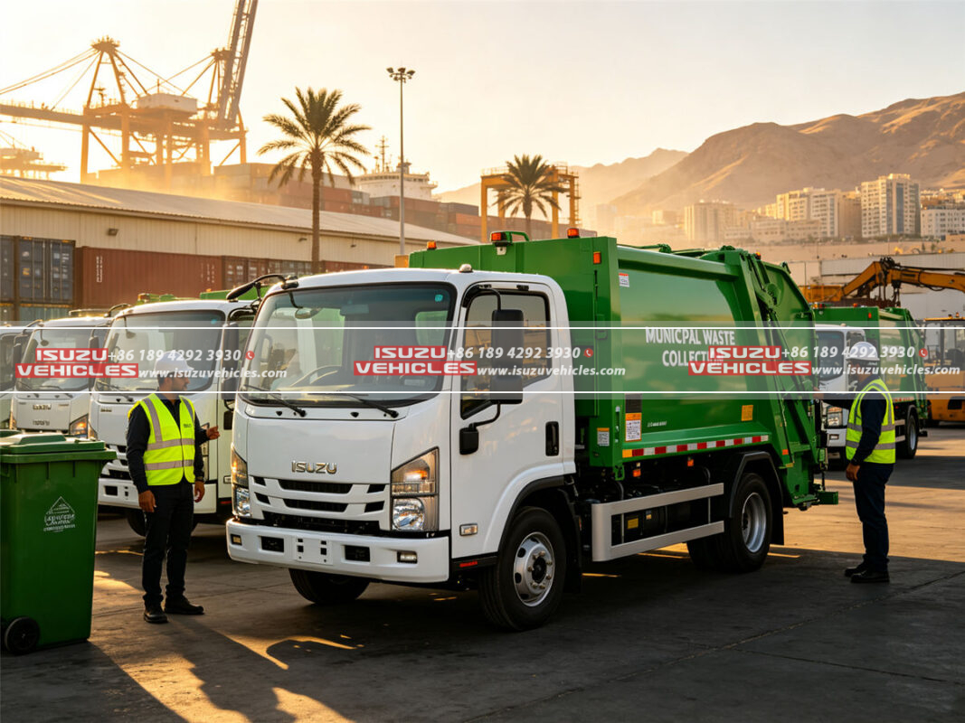 ISUZU Garbage Trucks Shipped to Oman for Municipal Waste Collection