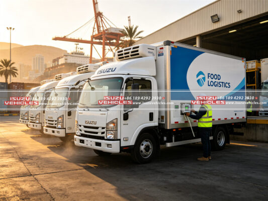 ISUZU Refrigerated Trucks Shipped to Saudi Arabia for Food Logistics