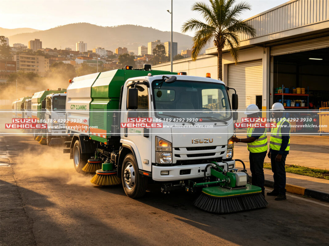 ISUZU Sweeper Trucks Delivered to Ethiopia for City Cleaning