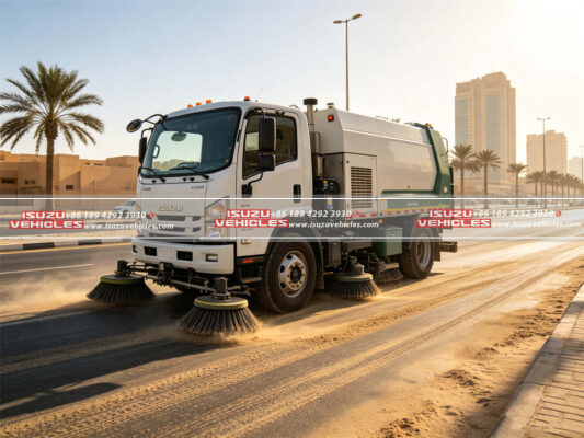 ISUZU Sweeper Trucks Shipped to Saudi Arabia for Urban Road Cleaning