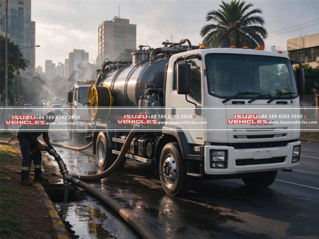 ISUZU Vacuum Trucks Delivered to Kenya for Sewer Cleaning