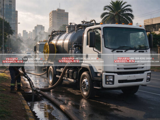 ISUZU Vacuum Trucks Delivered to Kenya for Sewer Cleaning