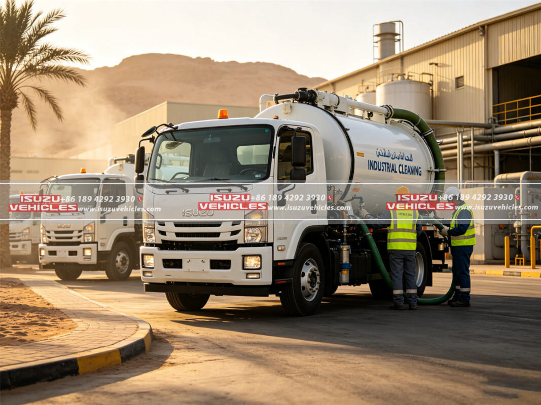 ISUZU Vacuum Trucks Delivered to Saudi Arabia for Industrial Cleaning