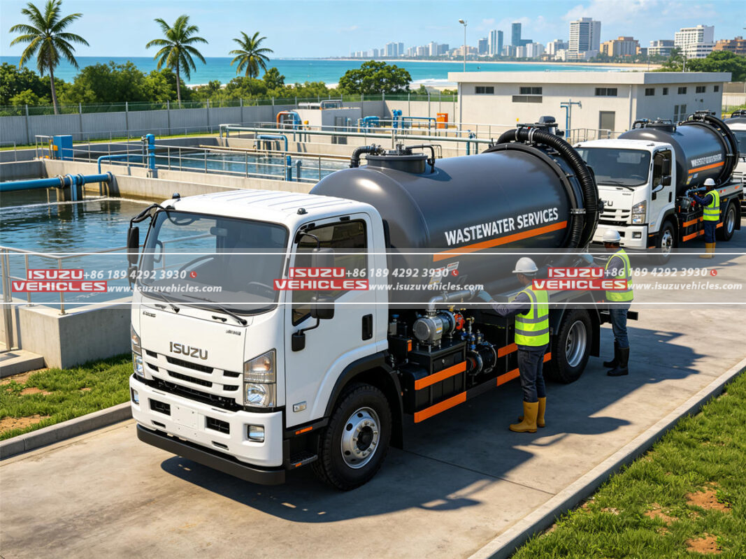 ISUZU Vacuum Trucks Shipped to Tanzania for Wastewater Services