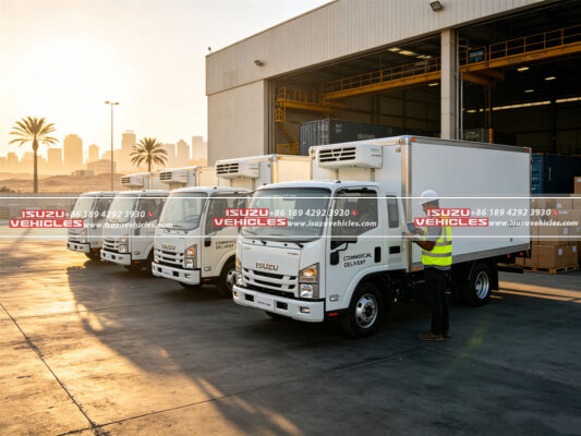 ISUZU Van Trucks Shipped to Saudi Arabia for Commercial Delivery