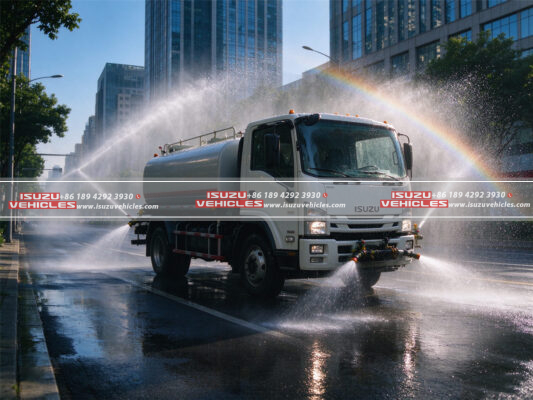 How Does ISUZU Sprinkler Truck Spray Water?