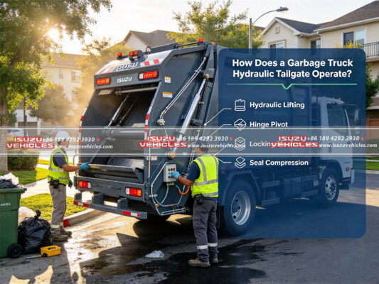 How Does a Garbage Truck Hydraulic Tailgate Operate