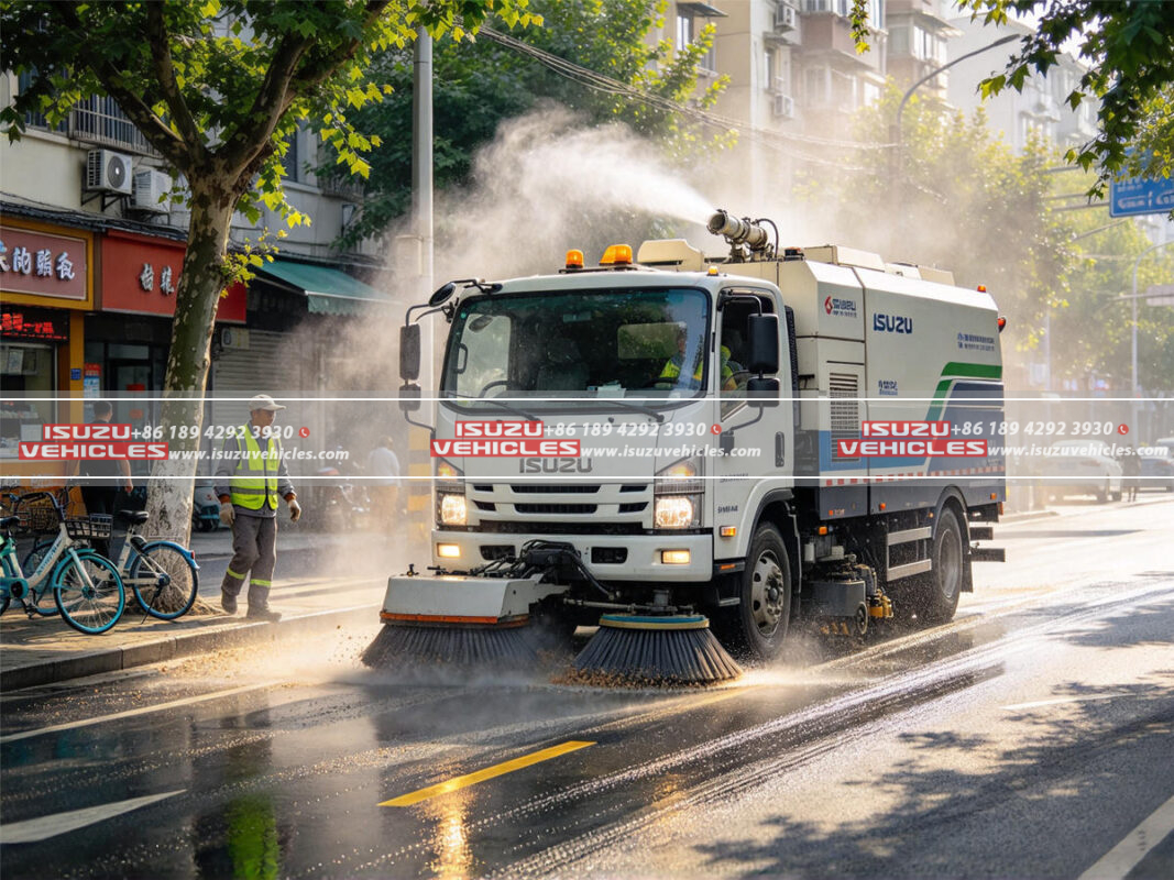 How Does a Sweeper Truck Dust Suppression System Work