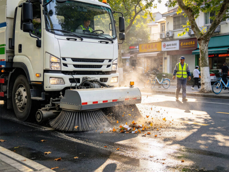 How Does a Sweeper Truck Main Brush Collect Debris? - ISUZU Vehicles