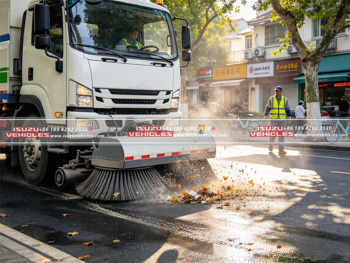 How Does a Sweeper Truck Main Brush Collect Debris? - ISUZU Vehicles