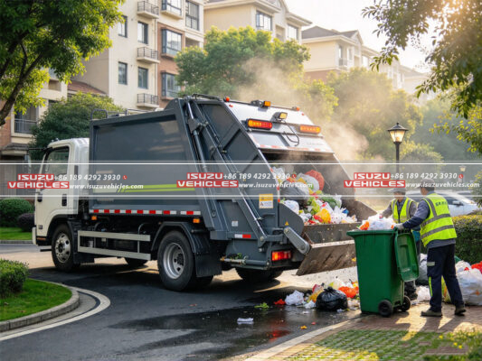How Does an ISUZU Garbage Truck Compaction System Work